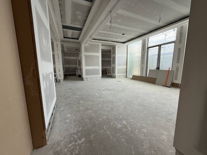 A plastered room ready for fit-out.